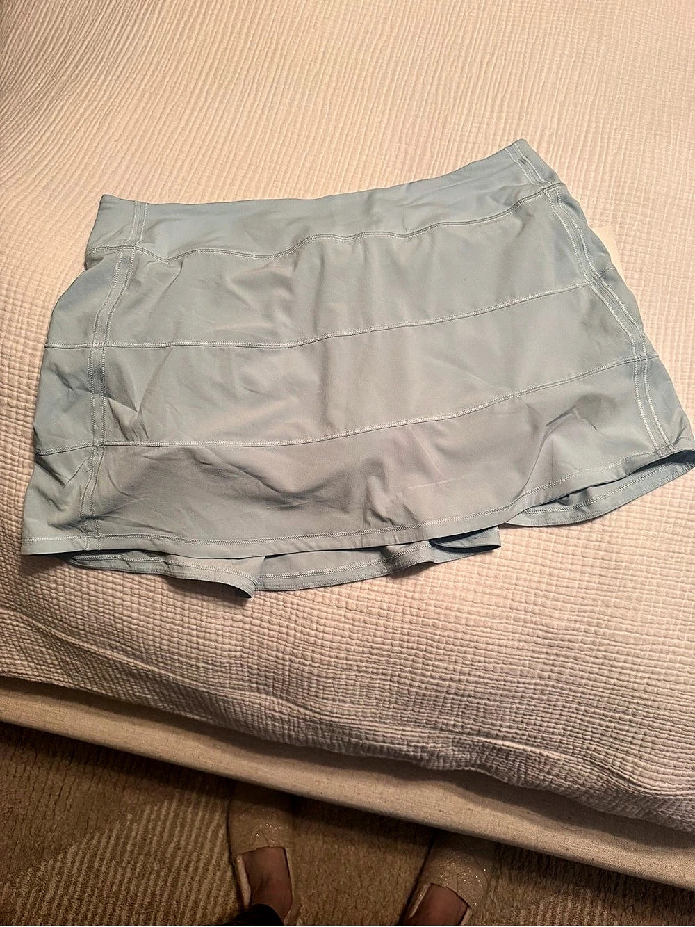 Lululemon Pace Rival Mid-Rise Skirt *Long Athletic Shorts blue size 10